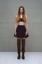 Brown Corduroy Pleated Mini Skirt 18268 - 4