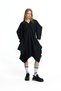 Black Asymmetrical Silhouette Dress 19228