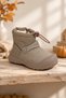 Pp-9484 2420 Booties for Boys, Khaki Color, Lacy Casual Sports Boots Shoes