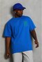 Men's Printed T-Shirt Short Sleeve Crew Neck Regular Fit Comfortable Fit Casual T-Shirt - Cobalt Blue