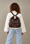 Women's Brown Multi-Compartment Soft Leather Adjustable Strap Flap Shoulder and Backpack Bag - 4