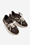 Women's Suede Detailed Lace-Up Casual Sneaker Rivos Brown Suede