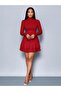 Women's Long Sleeve Turtleneck Mini Ruffle Sandy Dress - 2
