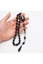 Cranberry Cut Dry Turned Silver Nakkaş İmame Original Oltu Squeeze Rosary - 3