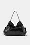 Süet zincirli shopper çanta