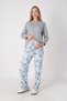 Maternity Pajama Set – Maternity Set, Patterned Bottom and Top Combination with Hidden Nursing Panel - 5