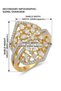 Gold Plated Cushion Marquise Halo Cluster Cocktail Ring for Women - 2