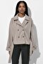 Short Double-Breasted Trench Coat - 6