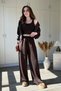 3-Piece Modal Fabric Hooded Cardigan Blouse Trousers Set - 7