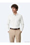 Light Beige Striped Regular Fit Long Woven Casual 100% Cotton Shirt - 5