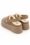 Emilia Mink Suede Women's Daily Wear Slippers with Embroidery, Thick Sole, Fur Inside, Back Strap, and Velcro Detail. - 4
