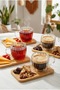 8-Piece 4-Person Double-Walled Cup and Bamboo Plate Espresso Tea Coffee Cup Set