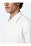 Light Beige Striped Regular Fit Long Woven Casual 100% Cotton Shirt - 4