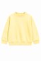 Girl's Oversize Sweatshirt Basic Yellow – Crew Neck, 3-Ply Fleece - 7