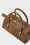 Genuine Suede Hand and Shoulder Bag-Taba - 4