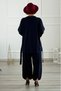 Navy Blue Shalwar Modal Fabric Suit - 4