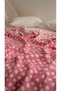 100% Cotton Polka Dot Patterned Fringed Muslin Quilt & Bedspread Single Size (160X220 cm) – Thinly Filled for All Seasons - 2