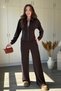 Zippered Trousers Set with Tie Back Detail - 8