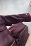 Cape Detail Trench Dress - Plum - 2