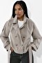 Short Double-Breasted Trench Coat - 2