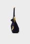 Genuine Suede Shoulder Bag-Dark Blue - 2