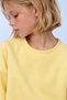 Girl's Oversize Sweatshirt Basic Yellow – Crew Neck, 3-Ply Fleece - 2