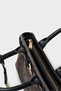 Genuine Suede Accessory-Detailed Handbag-Black - 6