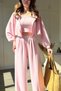 3-Piece Modal Fabric Hooded Cardigan Blouse Trousers Set - 6