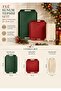 Yilbaşi Konsepti̇ Metal Presentation Tray Set, Soft Colors, Modern Tea and Coffee Presentation Tray, 3 Piece Set (Green - Red - Cream) - 2