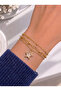 Women's Gold Color 6-Piece Pole Star Bracelet Chain Set - 2