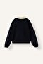Crew Neck Teddy Bear Patterned Knitwear Sweater for Girls I3598A826Wn - 2