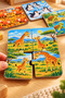 Animal Themed Educational Children's Puzzle Set 10 Packs 40 Pieces Each 10X10 cm Mdf Ages 2 and up - 7