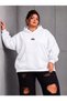 Women's Oversize Hooded Sweatshirt White Hoodie