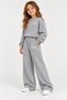 Children's Crew Neck Sweatshirt with Angel Print and Wide-Leg Sweatpants Two-Piece Set - 2