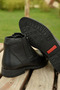 The men's winter waterproof 100% leather black classic boot offers elegance and comfort together with its innovative style. - 2