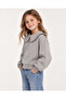 Girl's Ruffled Baby Collar Oversized Sweatshirt - 2