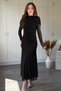 Draped Midi Tulle Dress with Shoulder Detail - 5