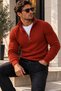 Men's Half-Zip High-Neck Slim Fit Knit Sweater Kpln - 2
