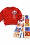 Boy's Red Lobster Printed 3 Thread Fabric Cotton Underwear Set - 2