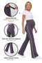 100% Modal Maternity Leggings with Adjustable Waist and Wide Legs with Modal Piping Detail