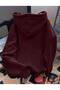 Burgundy Bow Printed Hooded Sweatshirt - 2
