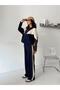 Women's Color-Blocked Zip-Up Sweatshirt and Wide-Leg Pants Two-Piece Set - 7