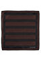 Hand Made 6 cm Striped Pattern Coffee-Black Color Handkerchief Tie - 5