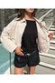 Women's Stone Lined Oversize Balloon Cut Suede Coat 32092 - 8
