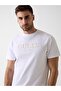 Crew Neck Short Sleeve Logo Embroidered Men's White T-Shirt M6Yi41K4227-G011 - 4