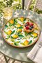 Mango Wood Serving Plate with Enameled Lemon Pattern 20 cm – Breakfast and Presentation Plate