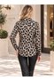 Leopard Touch Every Moment of the Day - Women's Long Sleeve Buttoned Modal Printed Shirt - 4