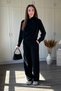 High Collar Button Detailed Palazzo Suit - 4