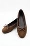 Renola Women's Bow-Tie Ballerinas Brown Suede - 3