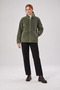 Women's Elise Plus Size Plush Coat with Stand Collar, Zipper Pockets, Wellsoft Fur Look, Warm Jacket - 2